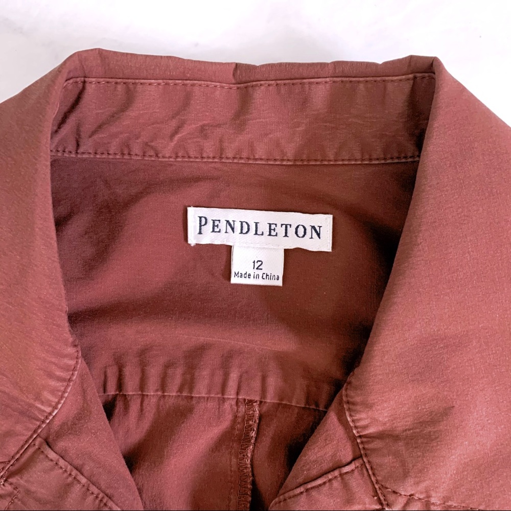 Pendleton Rustic Red Button Up Utility Dress - image 3